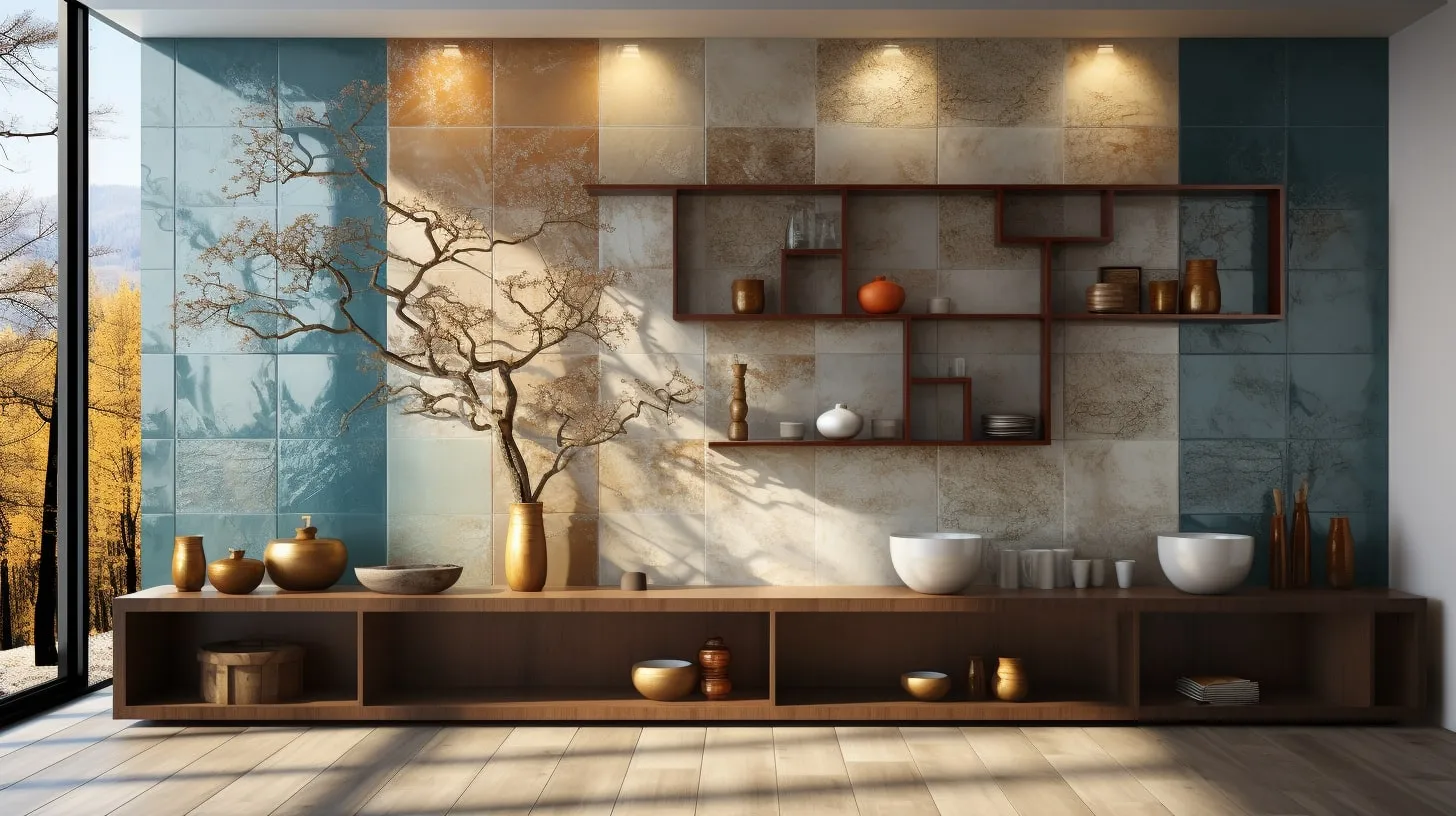 Custom designed bathroom tiling